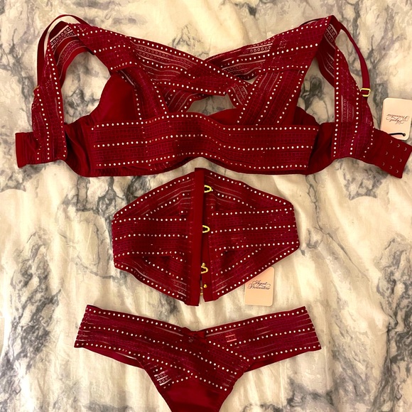 Agent Provocateur Other - AGENT PROVOCATEUR STUNNING CRYSTAL 3 PIECE LINGERIE SET